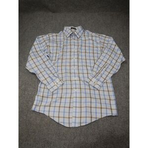RBM Platinum‎ Button-Down Shirt Mens Medium Plaid Long Sleeve Casual Cotton